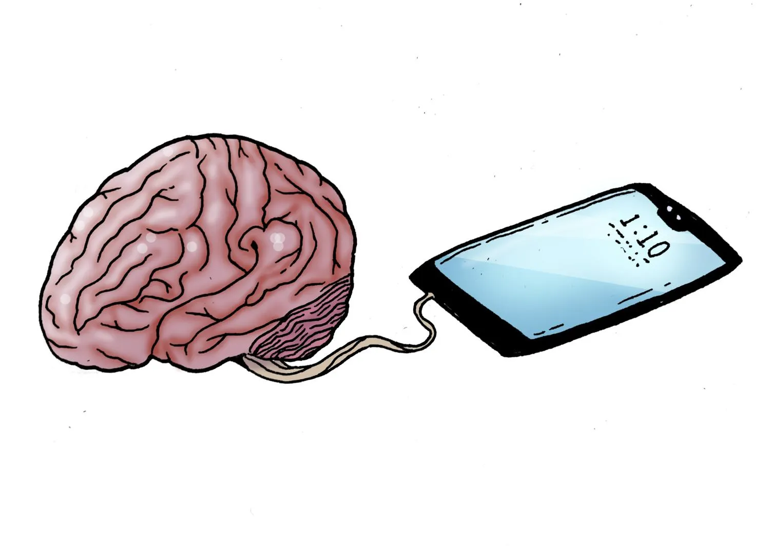 How does phone use at night affect mental health?